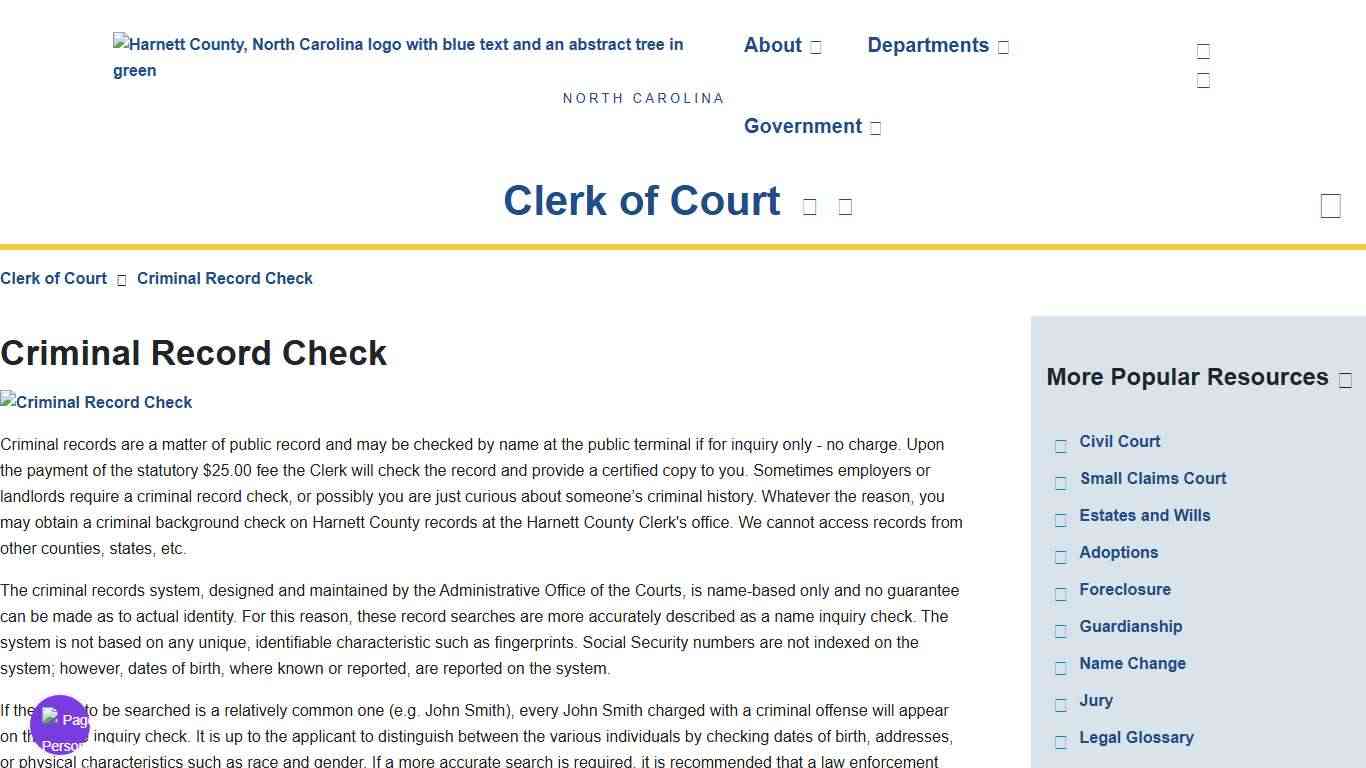 Criminal Record Check